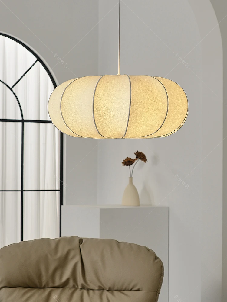silk-retro-chandelier-living-room-lamp-bedroom-dining-room-french-cream-wind-designer-chinese-japanese-wabi-sandy-wind-lamp