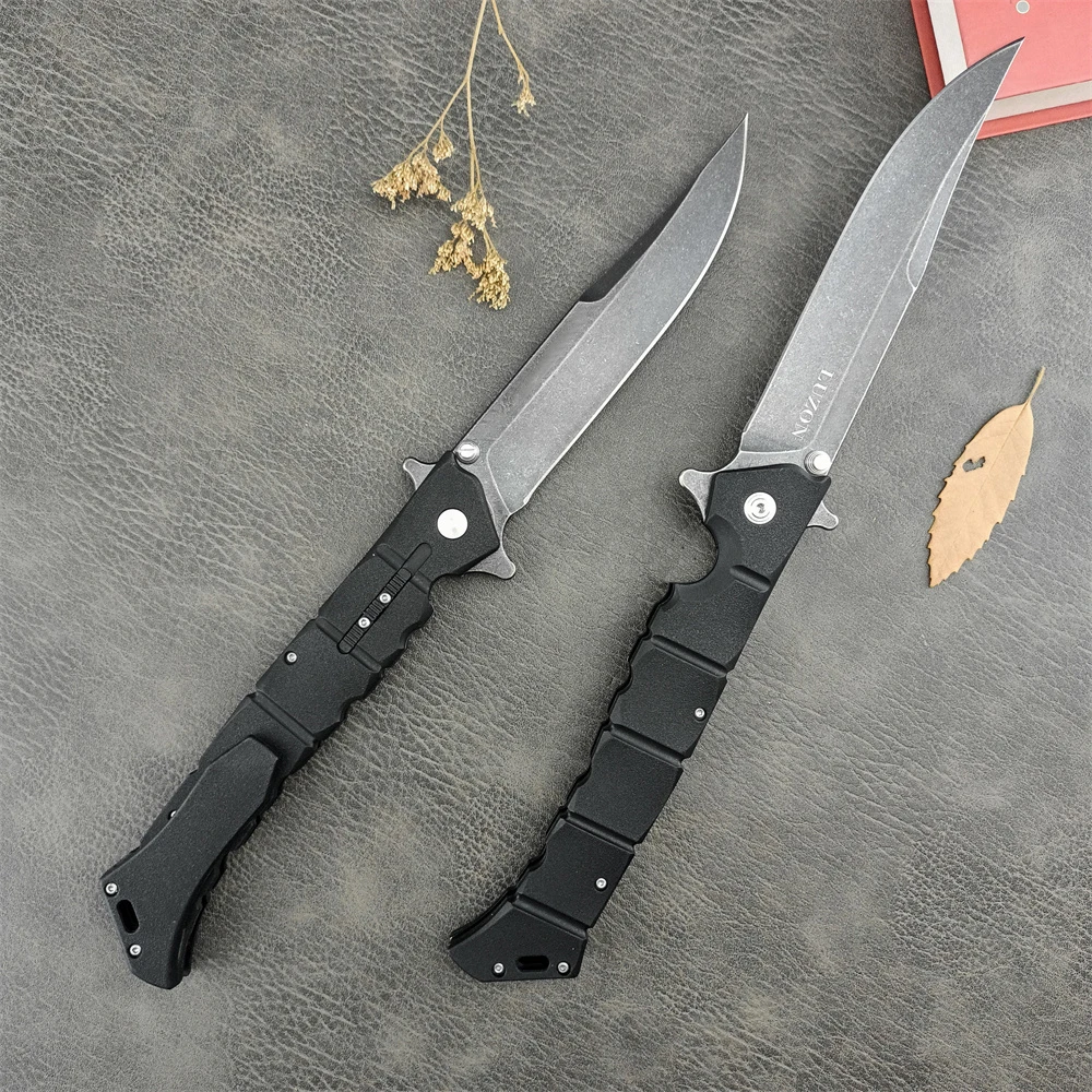 LUZON Tactical Hunting Knife 440c Steel Blade Nylon Fiber Handles Folidng Knife Self Defense Camping EDC Survival Tools