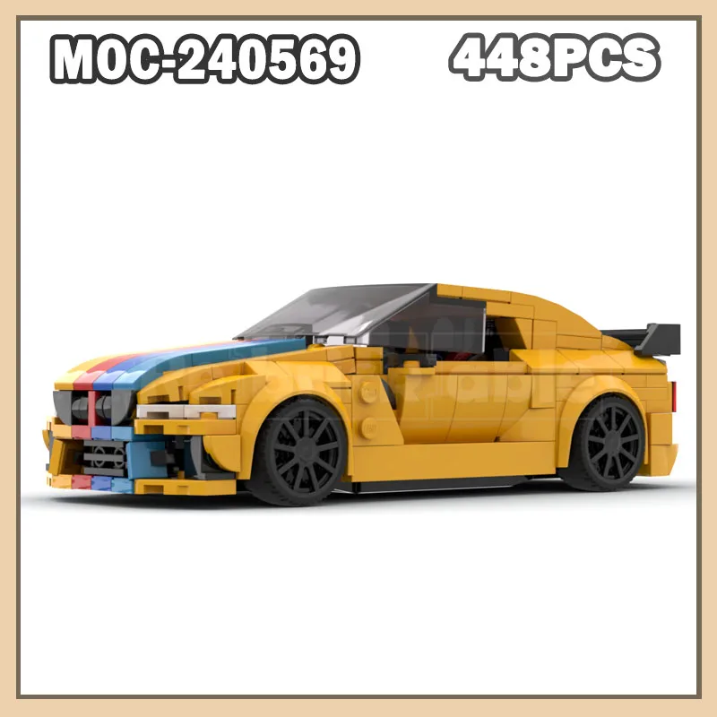 

MOC-240569 Building Blocks Cars BMW M4 F82 Sports Car Series Creative Gift Creativity Puzzle 448PCS Vehicle