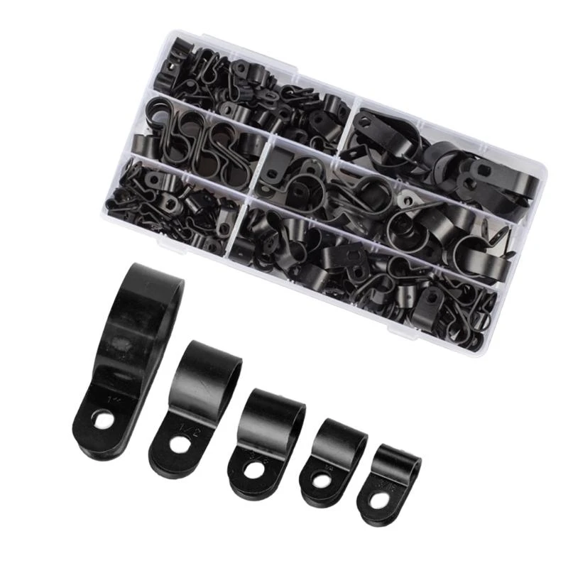200Pcs Nylon Cable Clamp Thickening Cable Management Clip Mounting Cord Fastener