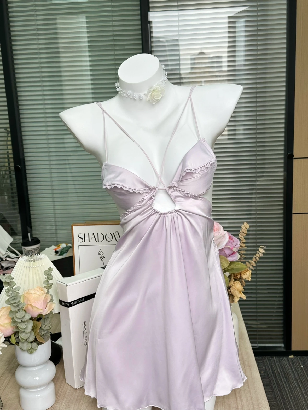 Purple Temptation Nightdress Sexy Lingerie Hight Quality Silk Nightgowns Sling Sleepdress Pure Desire Lolita Comfortable Pajamas