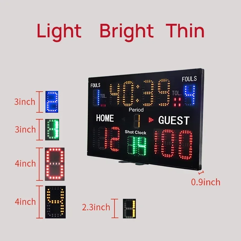 Newly Upgraded Electronic Basketball Light Emitting Diode Portable Digital Tennis Soccer Snooker Darts Outdoor Cricket