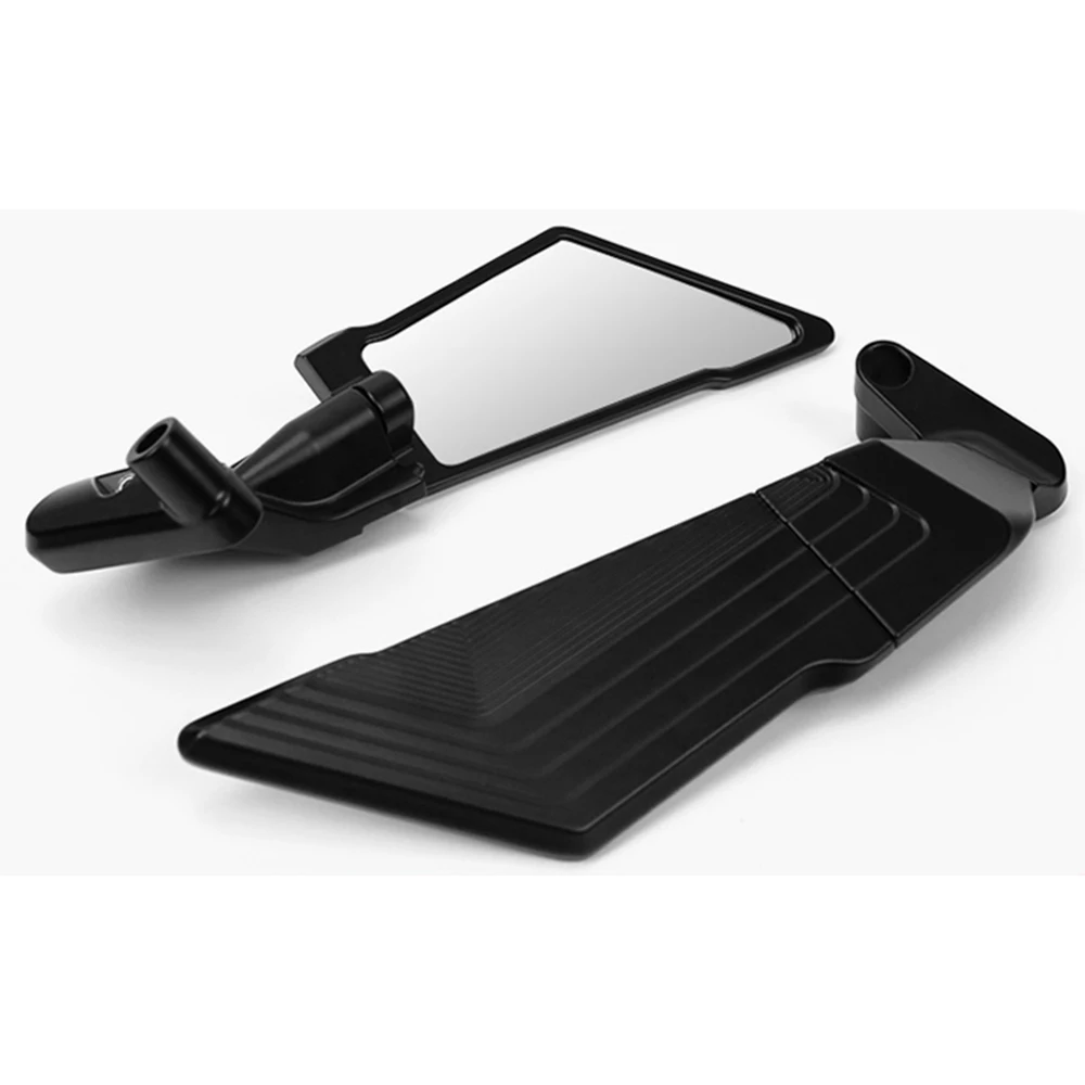 مرايا الرؤية الخلفية للدراجات النارية، مرايا جانبية دوارة قابلة للتعديل للجزء العلوي الأمامي، لمرآة جناح الدراجة النارية Honda Kawasaki Yamaha #4