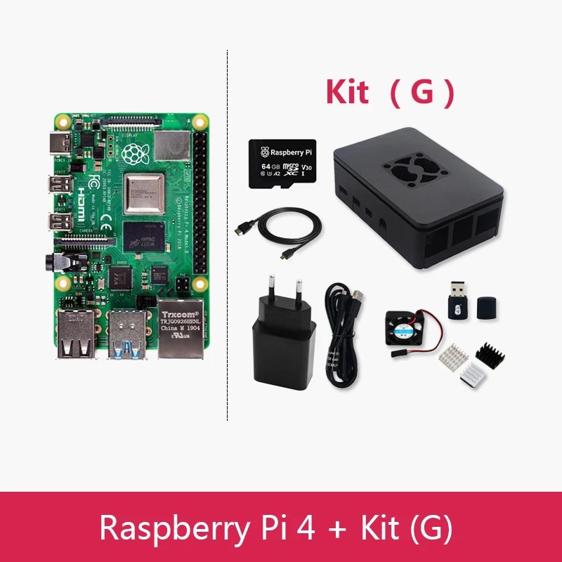 Original Raspberry Pi 4 Model B 4B RAM 1GB 2GB 4GB 8GB Kit G Core