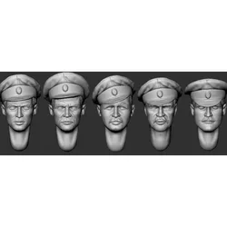 1/35 Scale Die Cast Resin Soldier Head Model Kit Russian Soldiers 5 Heads Hobby Toy  Unassembled Unpainted Free Shipping