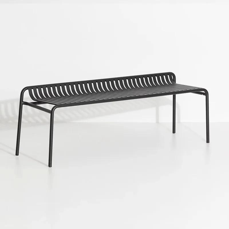 Bench Garden Balcony Park Rest Chair Leisure Bench Anti-rust Wrought Iron