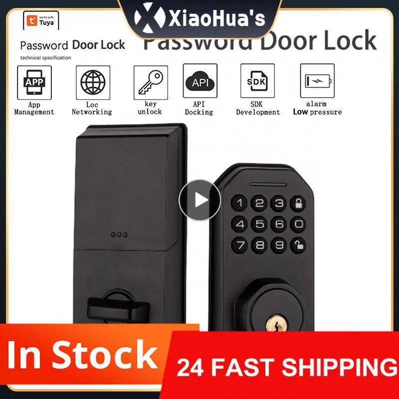 Smart Door Lock Support App Remote Control Low Power Alarm Tuya Wifi Remote Control Keyless Smart Home Electronic Lock D100