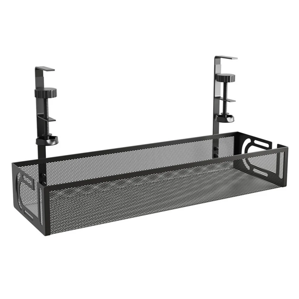 under-desk-cable-organizer-tray-heavy-duty-wire-management-basket-for-charging-cables-keyboard-socket-neat-desktop-cord-keeper