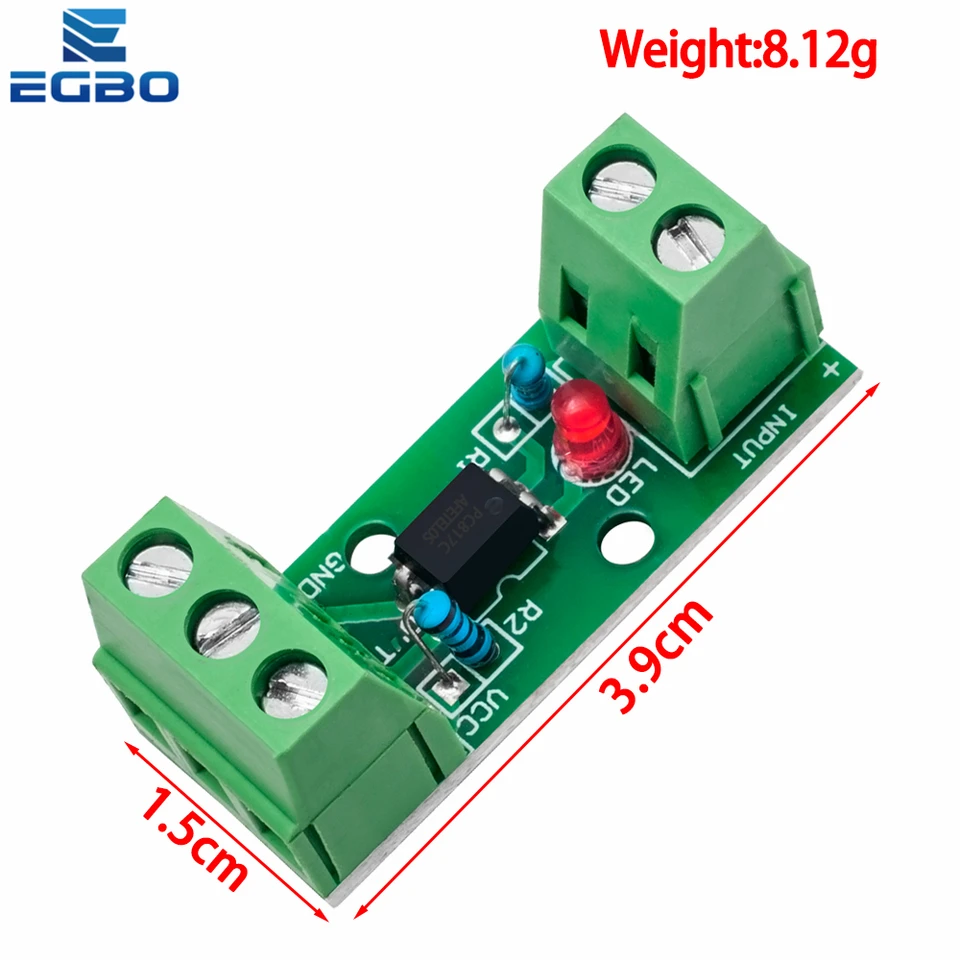 1~20PCS 1 Channel Way Optocoupler Isolation Module PC817 3V-5V 12V 24V Photoelectric Isolator Rail Holder PLC Drive Motor Board, image 2