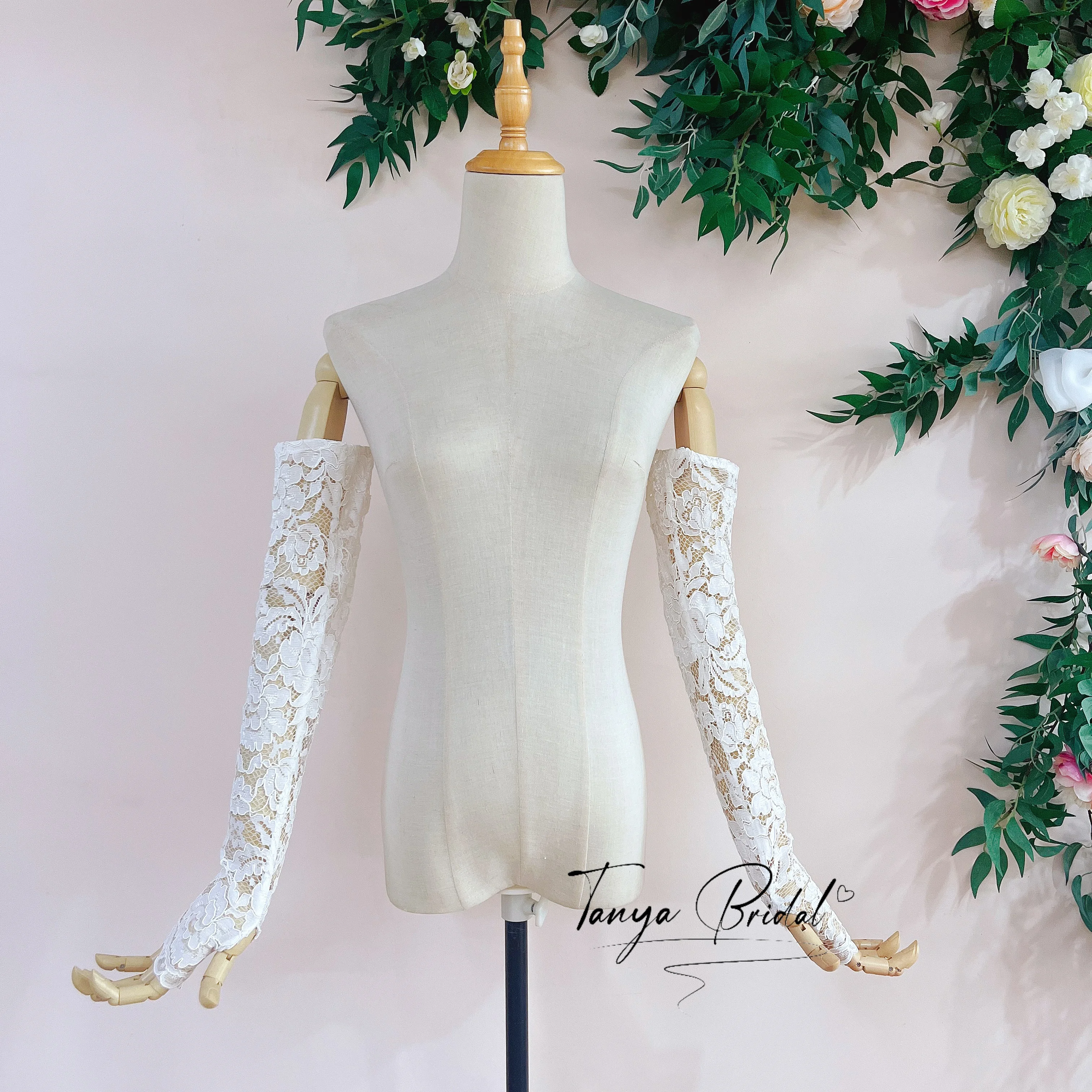 Romantic Lace Removable Sleeves for Wedding Dress Modest Arm Accessories Detachable Bridal Sleeve