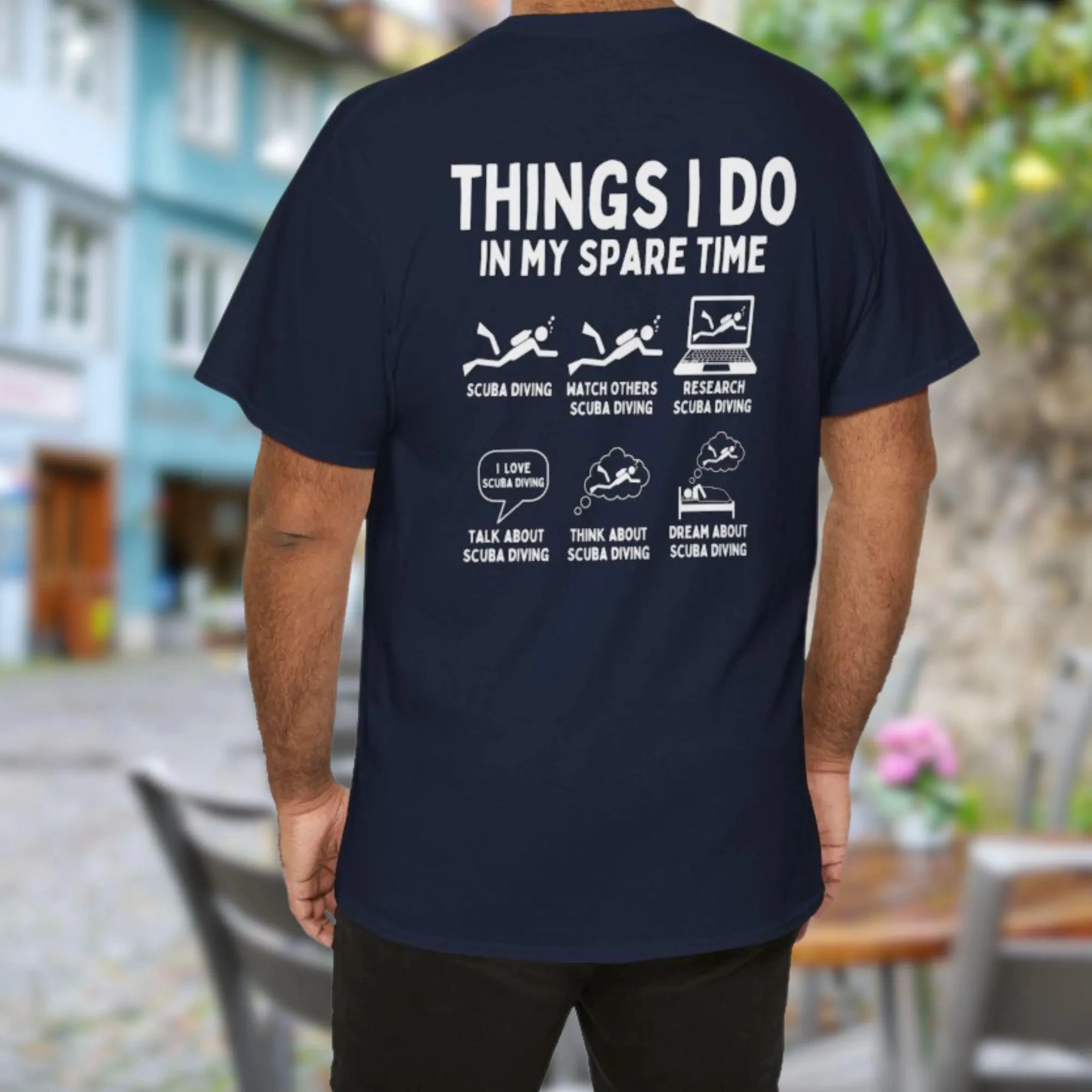 Casual Outdoor Short-sleeved T-shirt, Diving T-shirt, Deep-sea Diver T-shirt, Underwater T-shirt Suitable for Both Men and Women