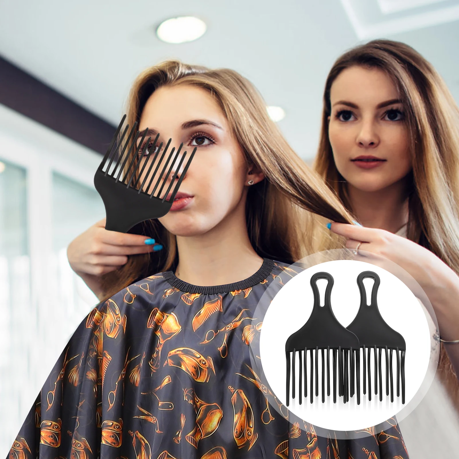 

2pcs Styling Comb Men Wide Tooth Hairdressing Rake Texturizing Durable Plastic Smooth Massage Scalp Protect Detangle Hair Comb