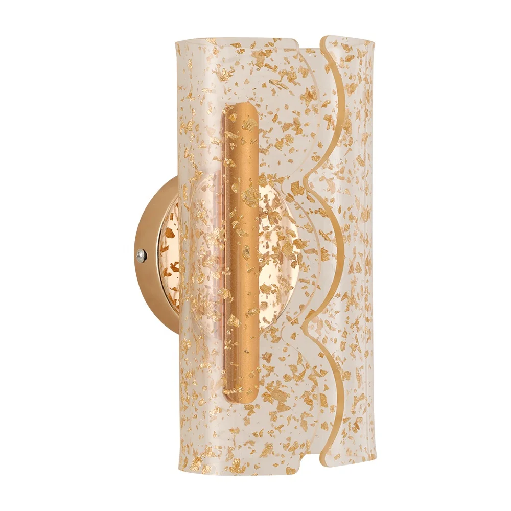 Modern Indoor Cylinder Acrylic Energy Saving 7w Light Emitting Diode Shiny Striped Wall Light