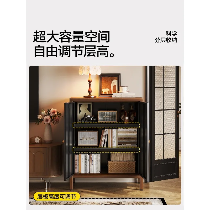 Merista antique sofa side chest, narrow retro living room against the wall, TV side cabinet, entrance bedroom locker