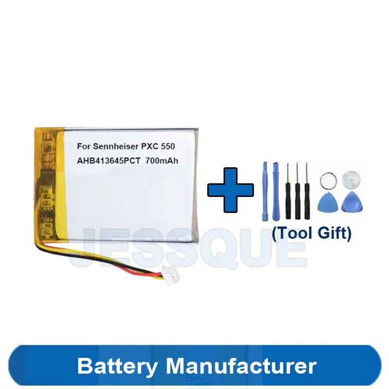 Tools Gift+ 700mAh AHB413645PCT Battery For Sennheiser PXC 550 Headset Headphone