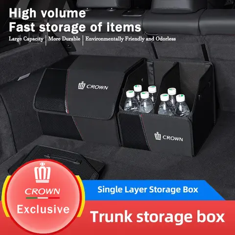 Car Large Capacity Trunk Storage Box Folding Organized Bag For Crown Toyota Avanza Alphard Corolla Prius Tacoma Prado Highlander
