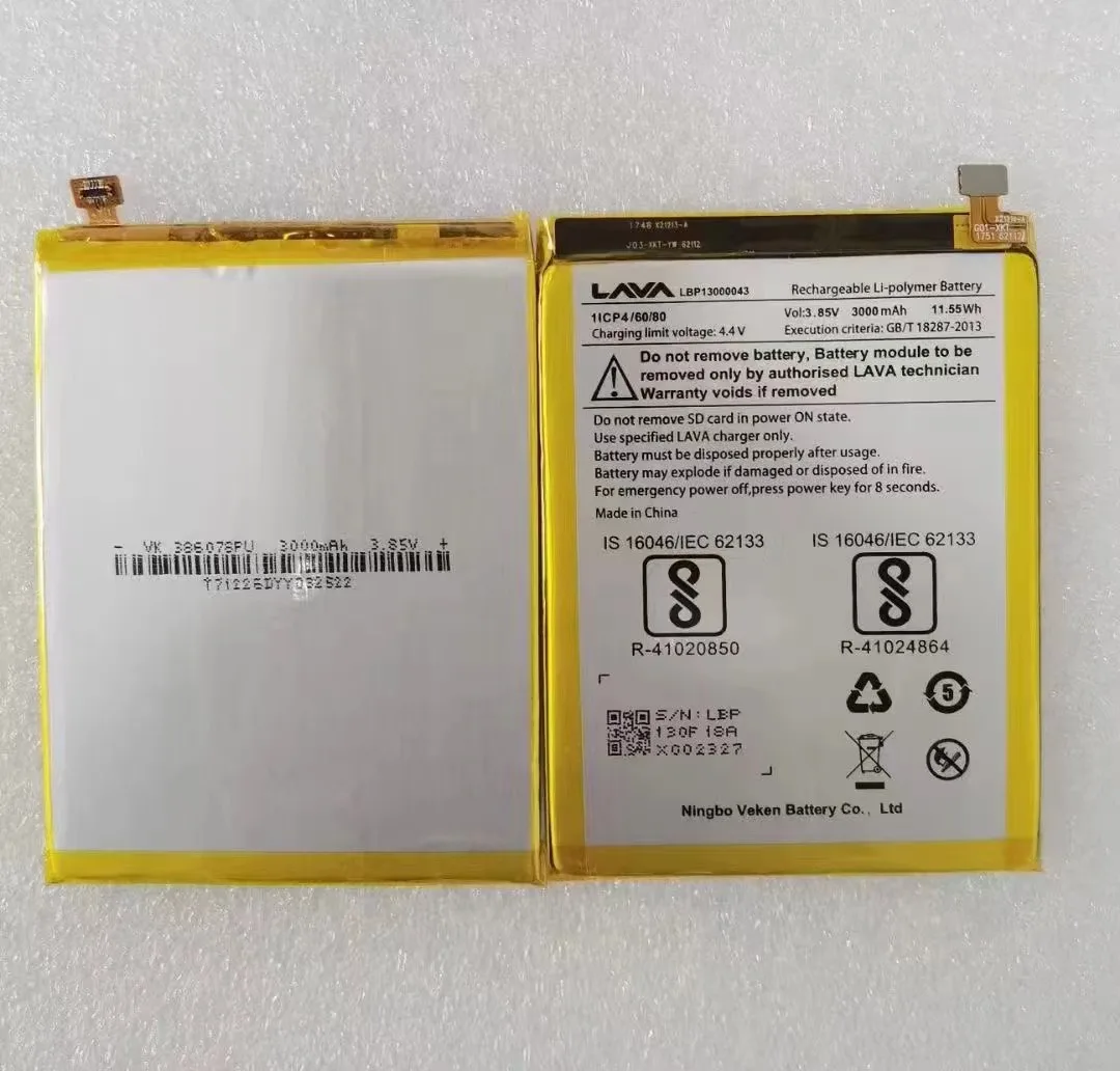 new original  lava LBP1300043 3000mah  battery