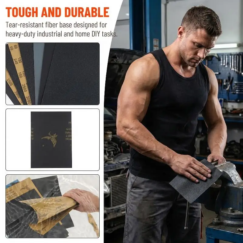 

20Pcs 60/180/240/360/1000/1500/2000 Sandpaper Grit Wet /Dry Sanding Paper Abrasive Polishing Tools For Metal Wood Ceramic Tile