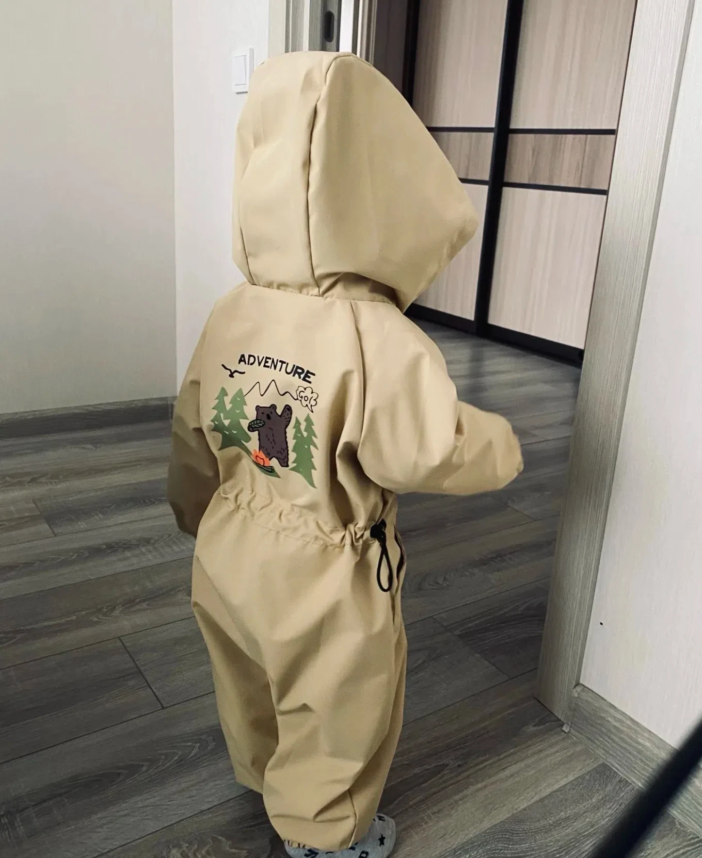 2025 Baby Autumn Romper Outdoor Jacket 0-2Y Unisex Infant Casual Double-layer Hooded Jumpsuit Toddler Warm Outwear Clothes