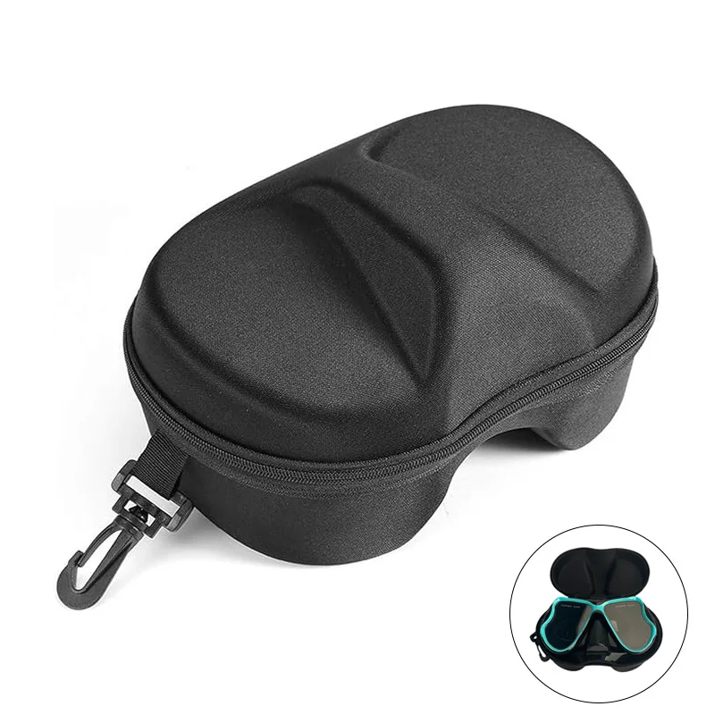 EVA Hard Shell Storage Case for Ski Goggles Scratch Resistant Protective Box for Diving Mask Swimming Glasses Portable with Hook