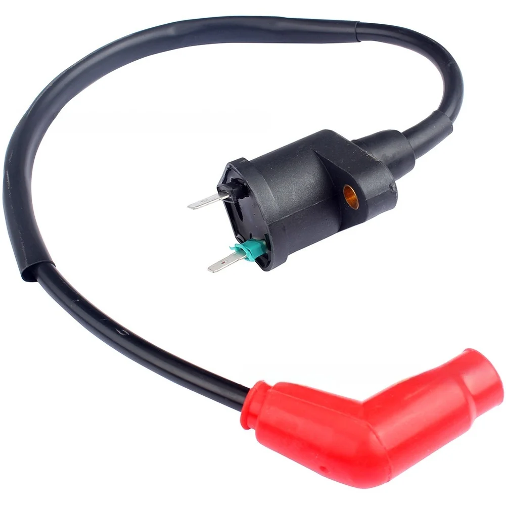High Performance Ignition Coil Motorcycle Ignition Black Red Ignition Coil OEM 30510-HM5-630 Rubber Construction