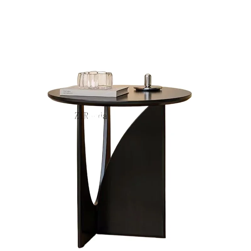 Modern solid wood foldable round coffee table, suitable for living room and bedroom, environmentally friendly, fast delivery