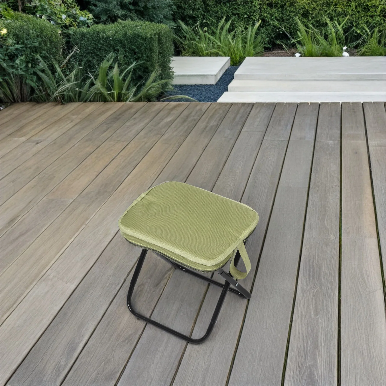 Składany stołek przenośny, lekki, z wbudowanym uchwytem na długopis, wielofunkcyjne krzesło na przygody na świeżym powietrzu, kompaktowe.