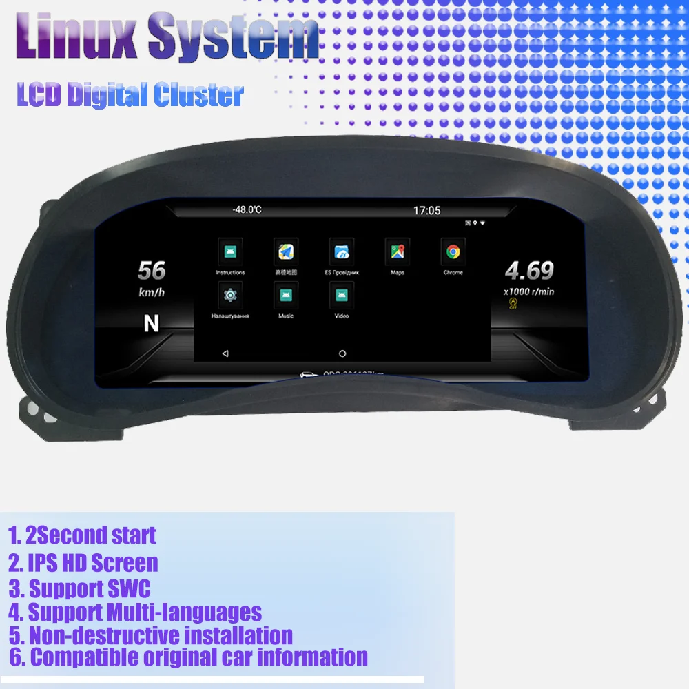 

2023 The Lastest For Jeep Wrangler 2011-2017 LCD Digital Cluster Dashboard Panel Virtual Cockpit Instrument Speedometer Car