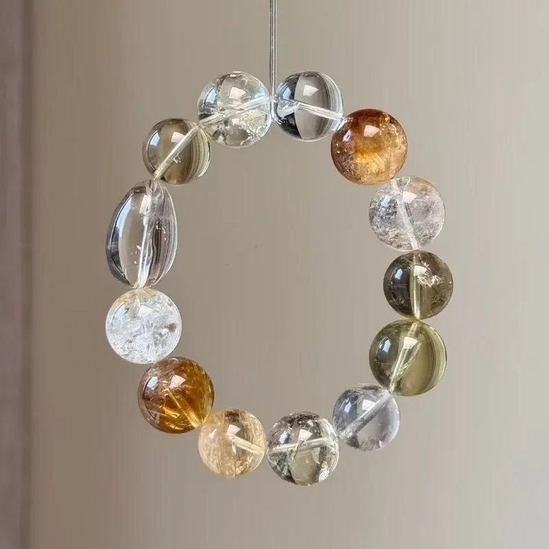 Natural Citrine White Crystal White Asai Duobao Fashion Natural Crystal Bracelet Wholesale Gift