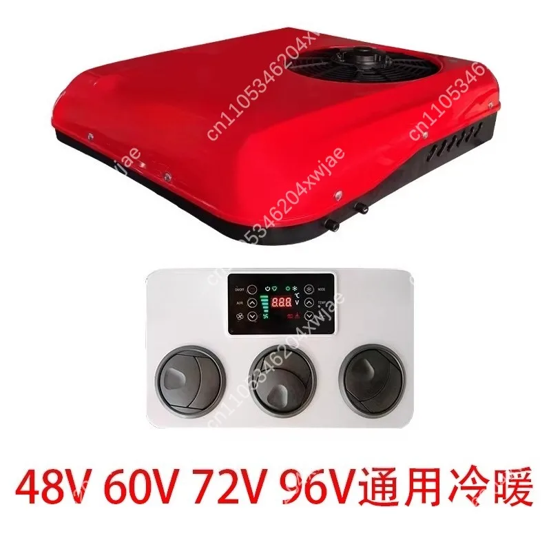 Roof Mounted Electric Vehicle Air Conditioner 48V 72V Cooling Heating For Golf Cart Low Speed Car 12V view 6