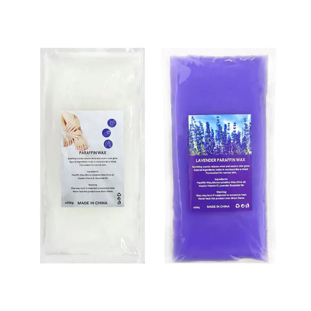 1pcs/2pcs Paraffin Wax Lavender Scented & Unscent Wax Blocks For Hand And Feet Hair Removal Bath Feet Dry Skin Hydration Nourish