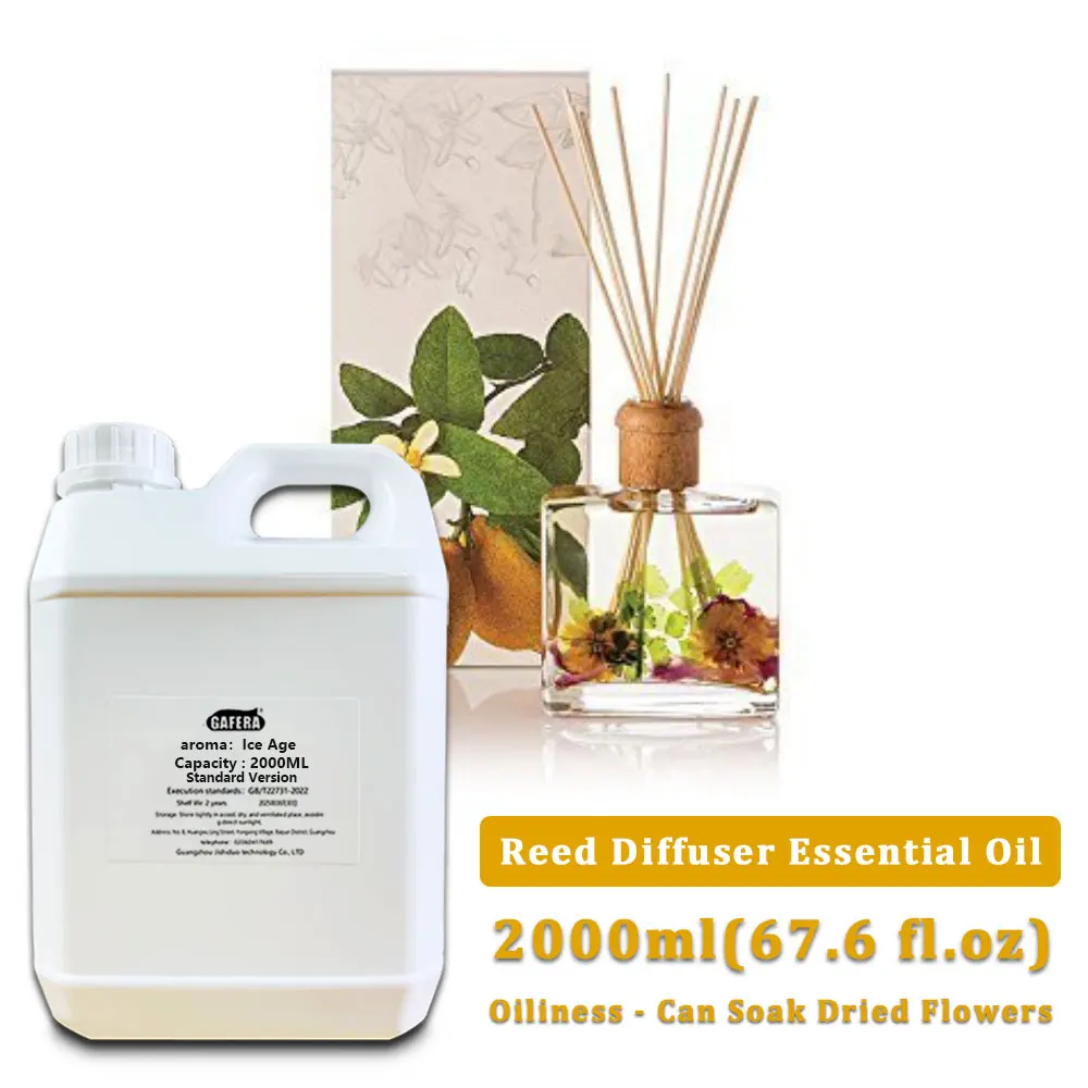 GAFERA 2000ml(67.6 fl.oz) Ice Age/Wild Bluebell Diffuser Supplements Essential Oil - For Reed Diffuser & Fireless Aroma Diffuser
