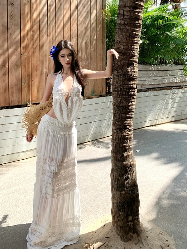 

Pure Desire Spicy Girl Bal Island Vaion Women's Faion Set Beach Holiday Sle Polyester Fabric 8-25 Years Old