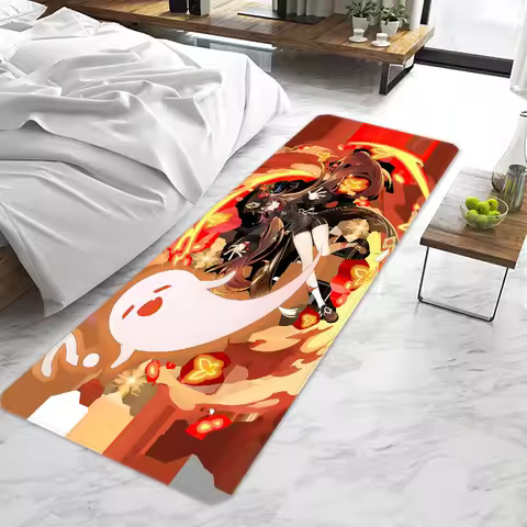 Genshin Impact Hu Tao Mat Entrance Doormat Non-slip Washable Kitchen Carpet Living Room Hallway Rugs Door Mats Bathroom Bath