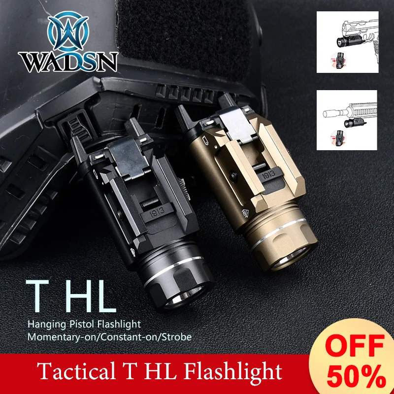 

WADSN T HL 800ML Hanging Pistol Flashlight Weapon Scout Lamp Hunting Rifle Light Torch Airsoft Accessories ﻿