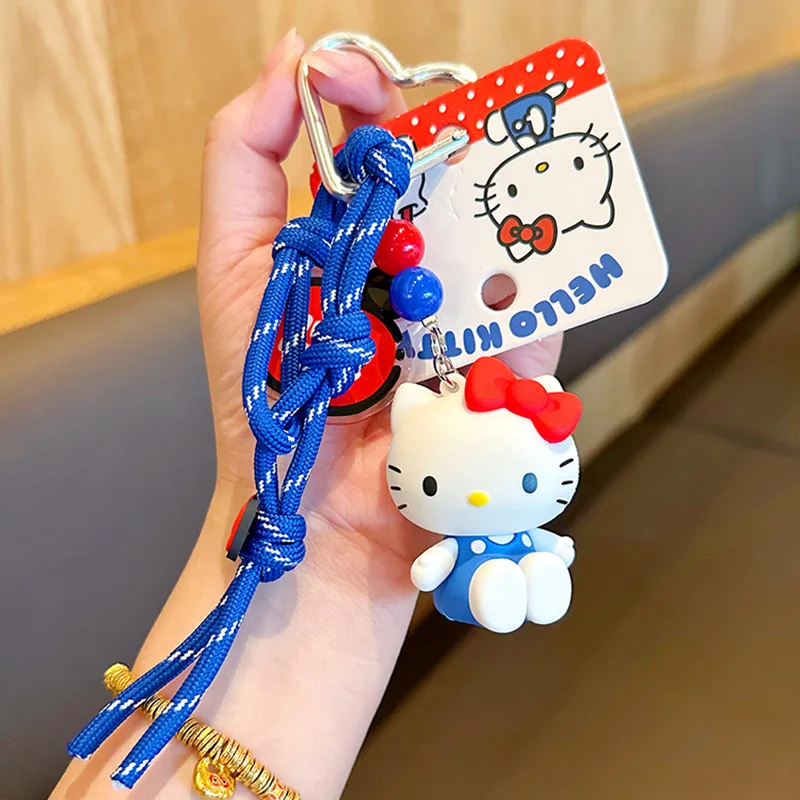 

Hello Kitty Keychain Animation Flipping Through New High value Practical Bead String Fashion Cartoon Keychain Pendant Wholesale