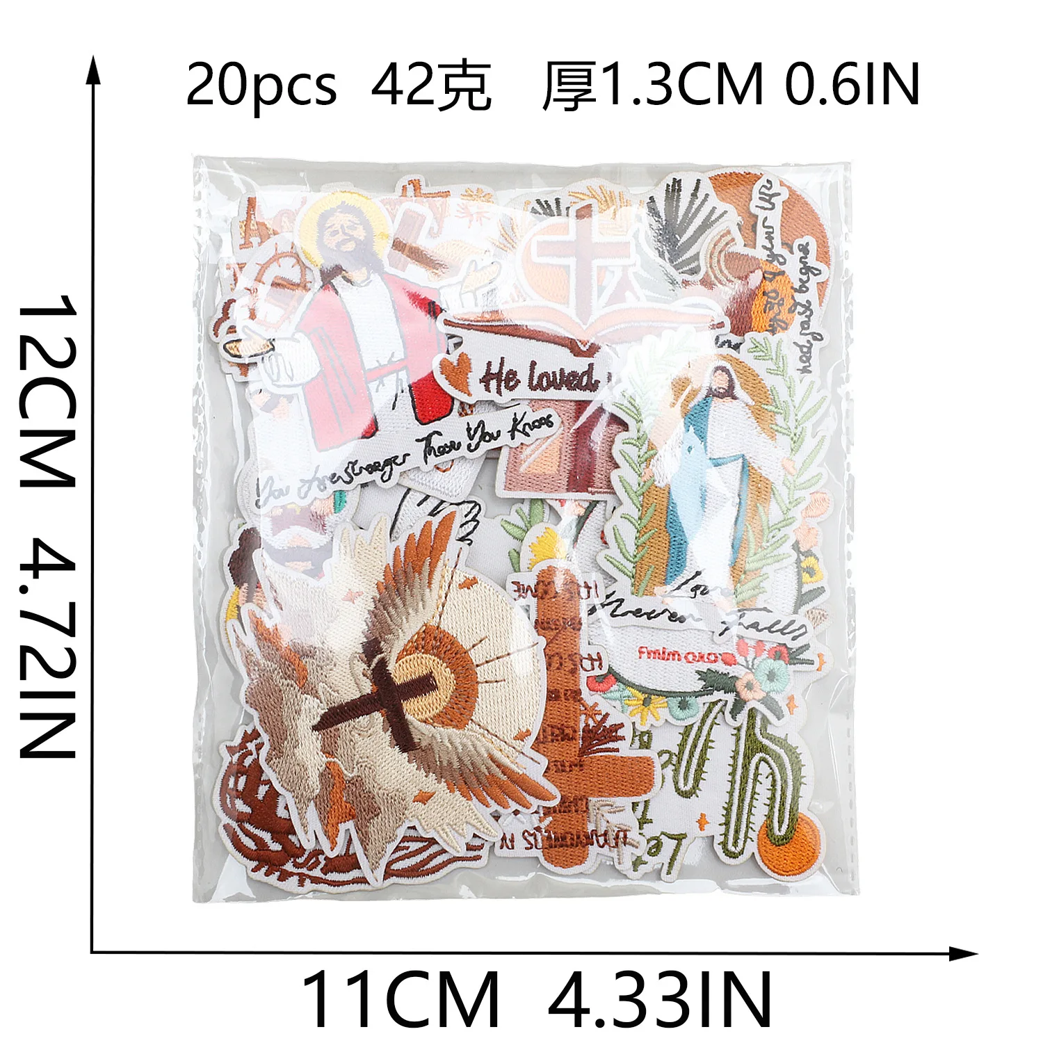 10 Pcs Mercy Pigeon Embroidered Patches Iron On Clothing Hat Bag Shoe Repair Material Phone Gift Box Decor DIY Accessory