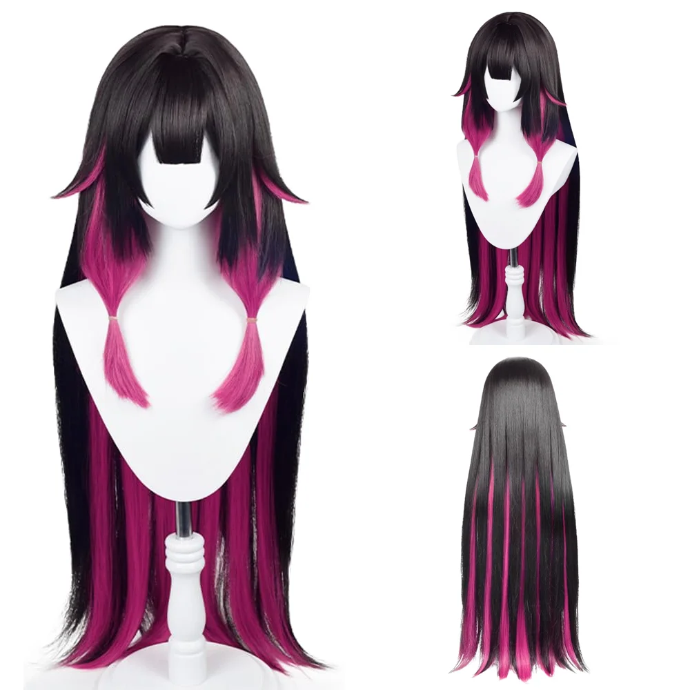 

Columbina Cosplay Wig 110cm Long Straight with Bangs Heat Resistant Synthetic Hair For Women Halloween Anime Party Daily Use