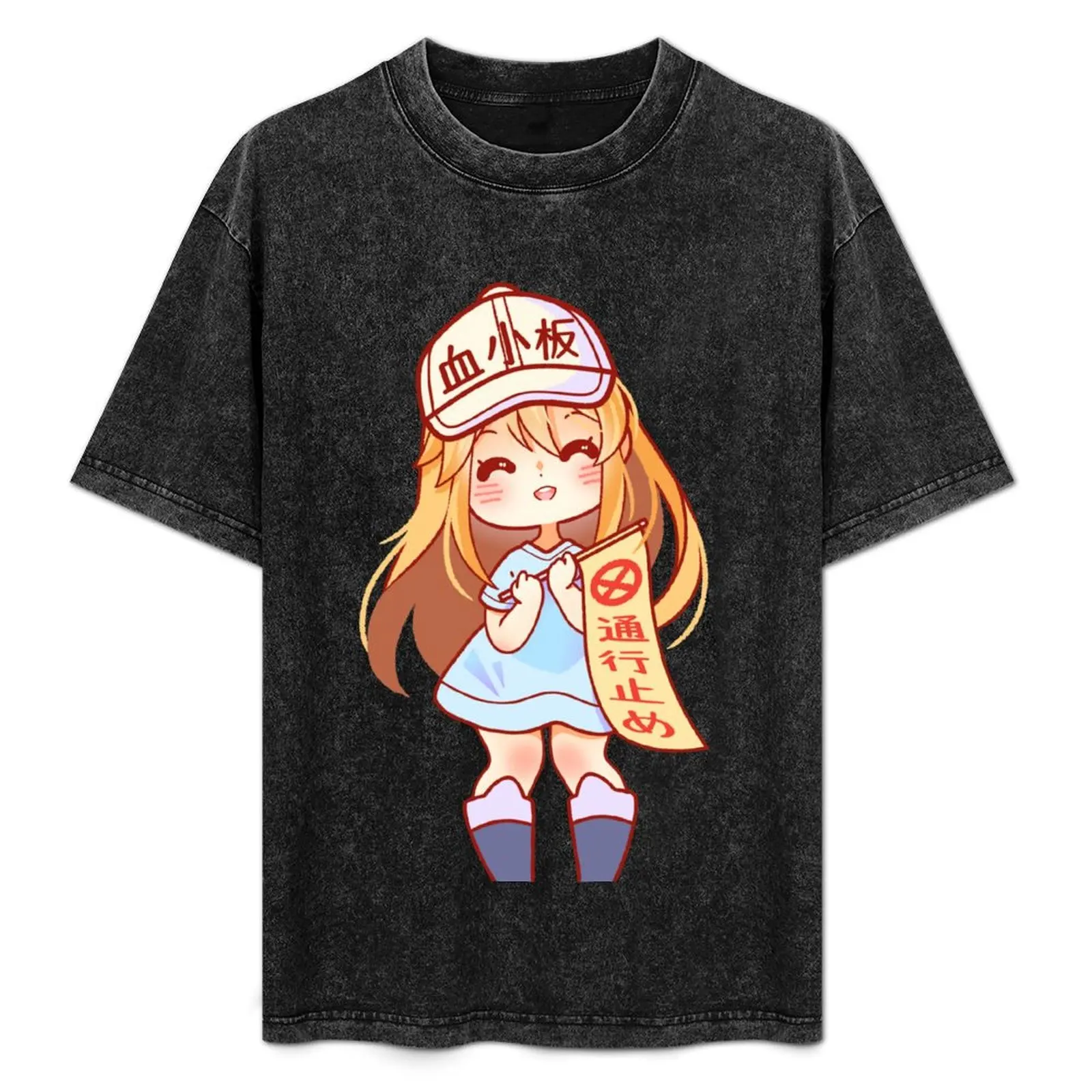 Platelet-chan T-Shirt vintage clothes heavyweights vintage graphic tee mens champion t shirts