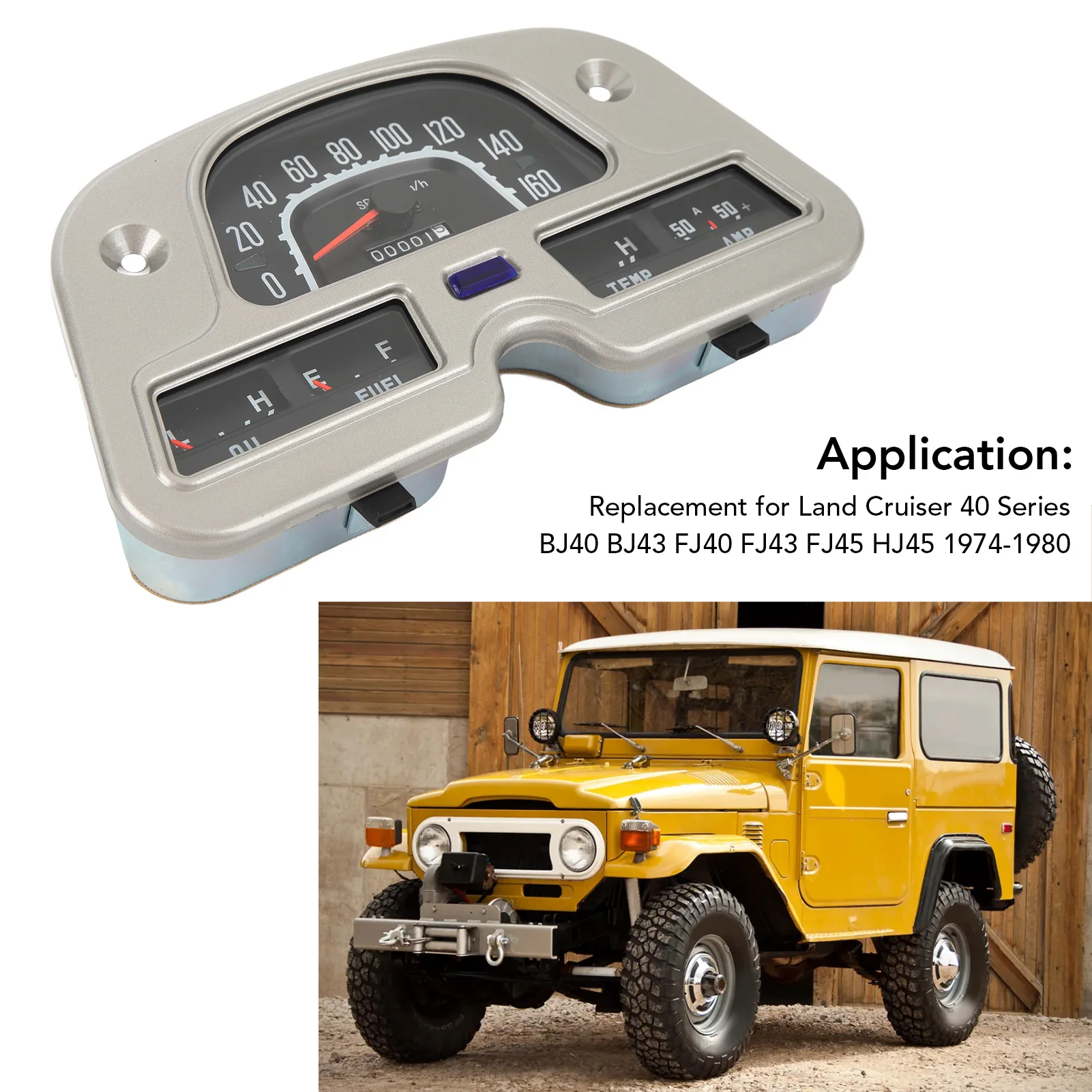 

Modern Meter Gauge Cluster 83100 60180 50A Amp Meter Speedometer Instrument Gauge Shockproof Data for 40 Series