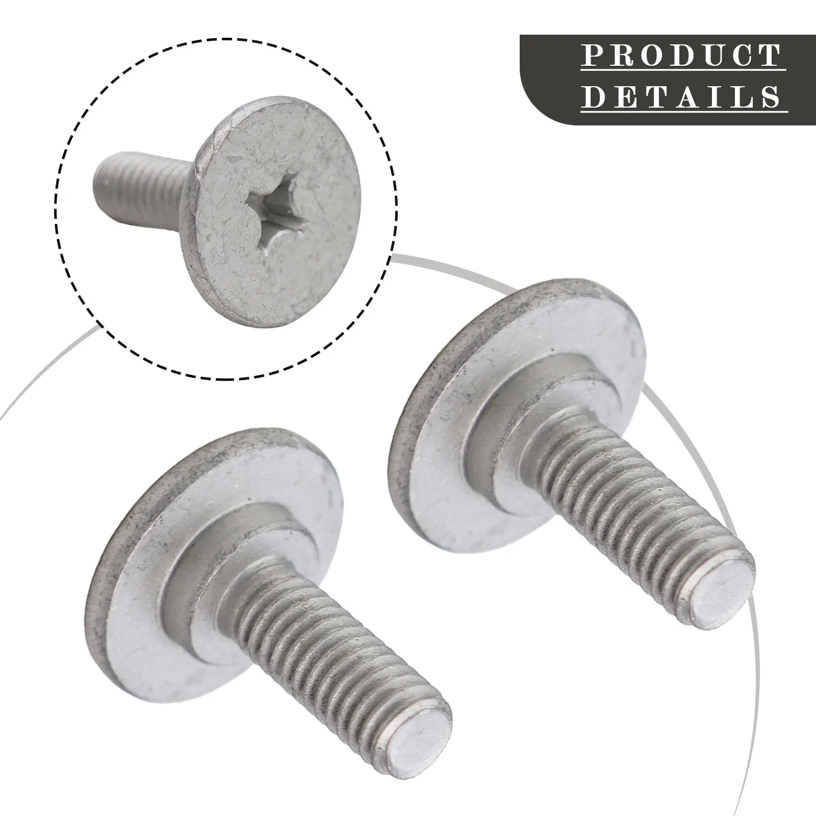 Lower Cover Bolts for Engine Splash Shield 2Pcs Steel Screws for CRV Civic Exact Replacement for OEM Part 90105TBAA00