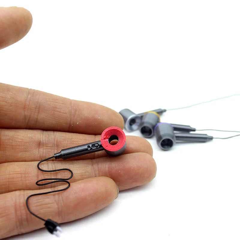 1set Dollhouse Miniature Home Appliance Scene Decoration Mini Hair Dryer Model Doll Accessories Toys