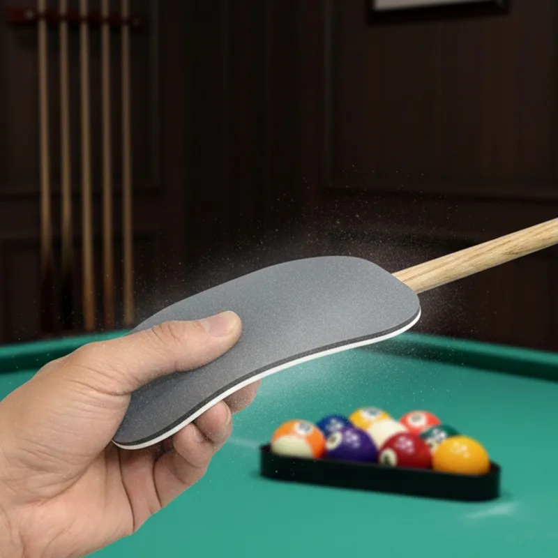 Portable Cue Tip Snooker Cue Cleaning Gloss Restoration Easy To Use Game Room Accessories Polisher Pad Double Sided EVA Foam