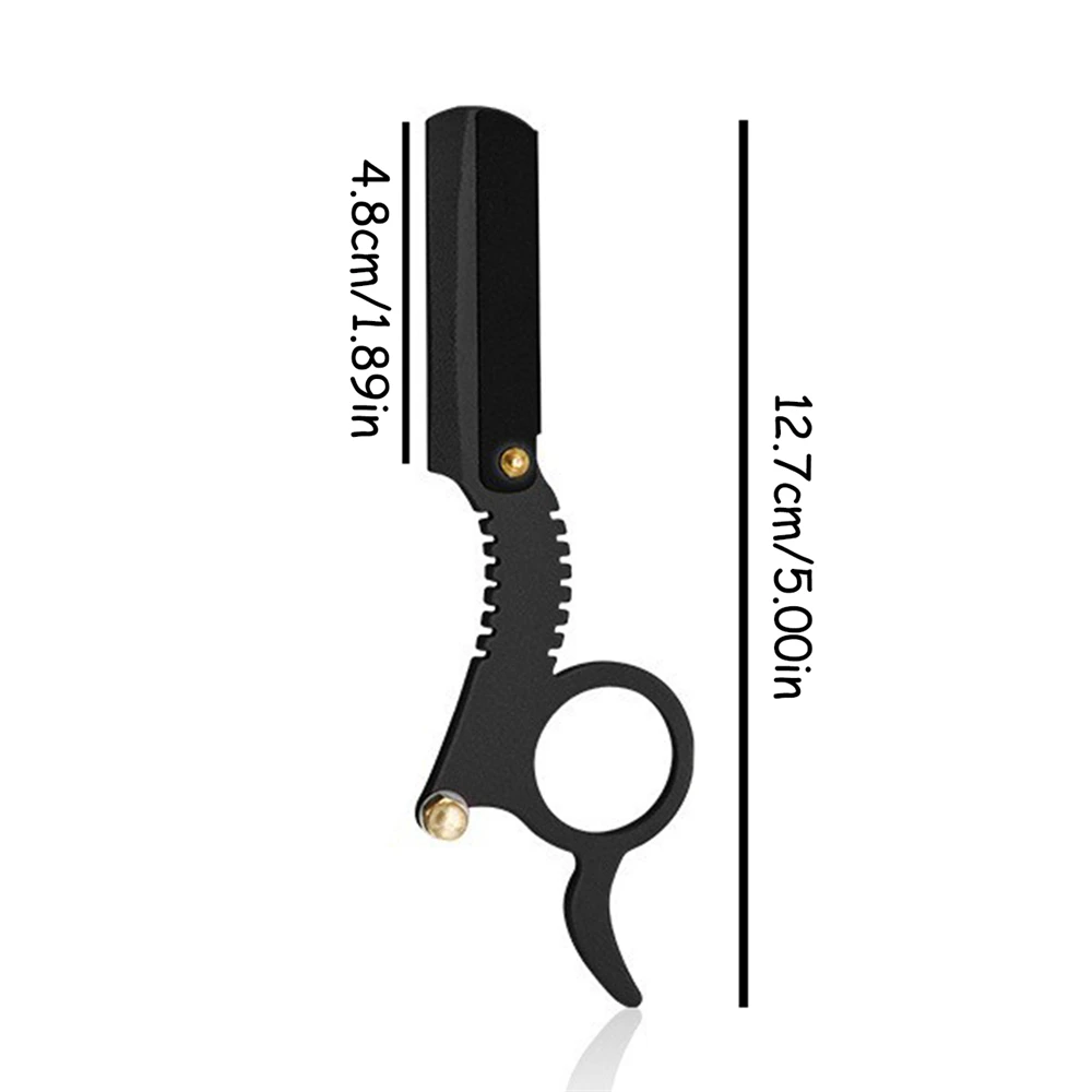 1 قطعة الرجال الحلاقة الفولاذ المقاوم للصدأ مستقيم الحلاق الحلاقة حافة الصلب اللحية ماكينة حلاقة سكين أدوات إزالة الشعر الحلاقة السلامة #2