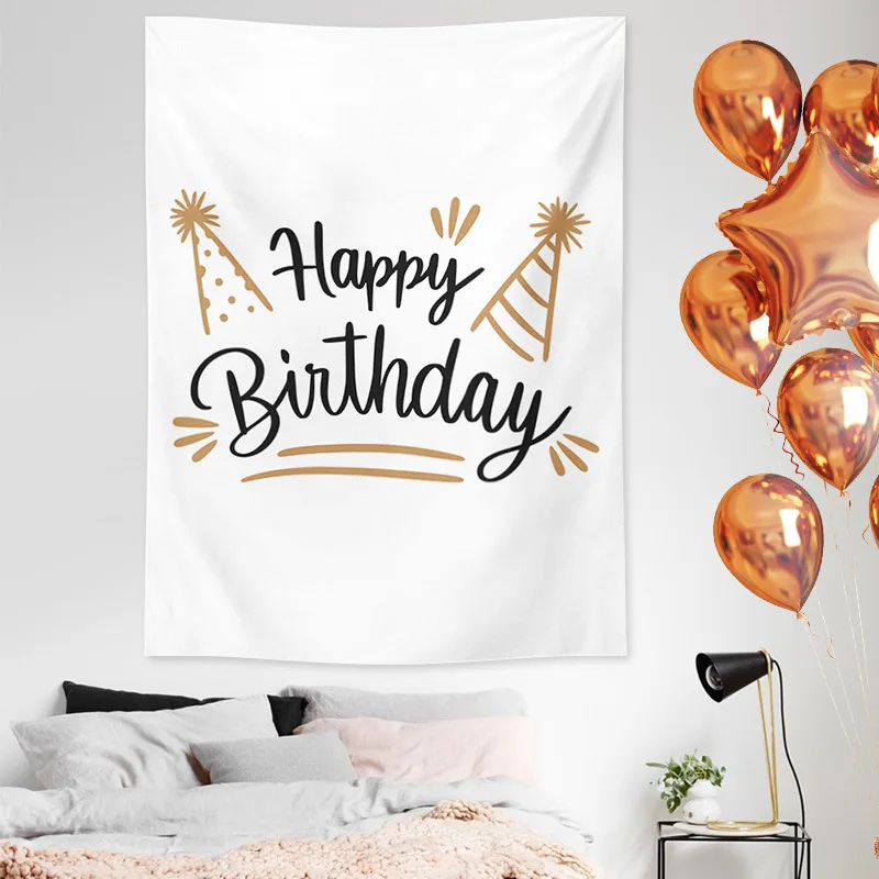 Ins Birthday Party Backdrop, Hanging Cloth, Tapestry, Scene Arrangement, Photo Decoration, Wall Covering