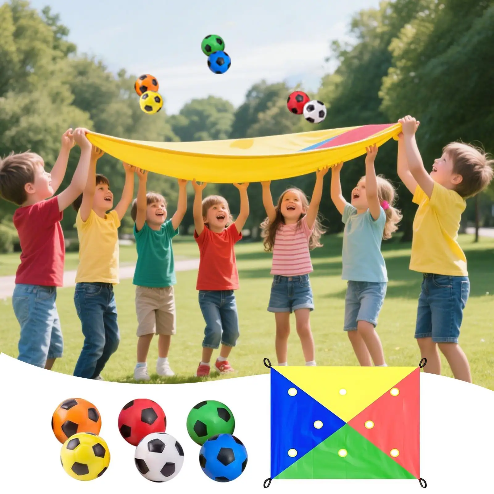 Collaborative Hole Tarp Game Team Building Activity Kit for Schools, Corporate Events, Parties & Outdoor Group Challenges