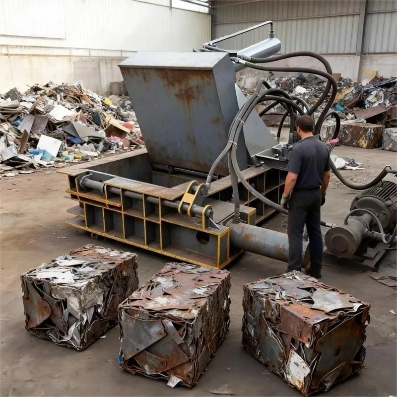 Customized Scrap Metal Compactors Waste Steel Iron Compact Baler Aluminum Can Baling Press Scrap Metal Balers Machine