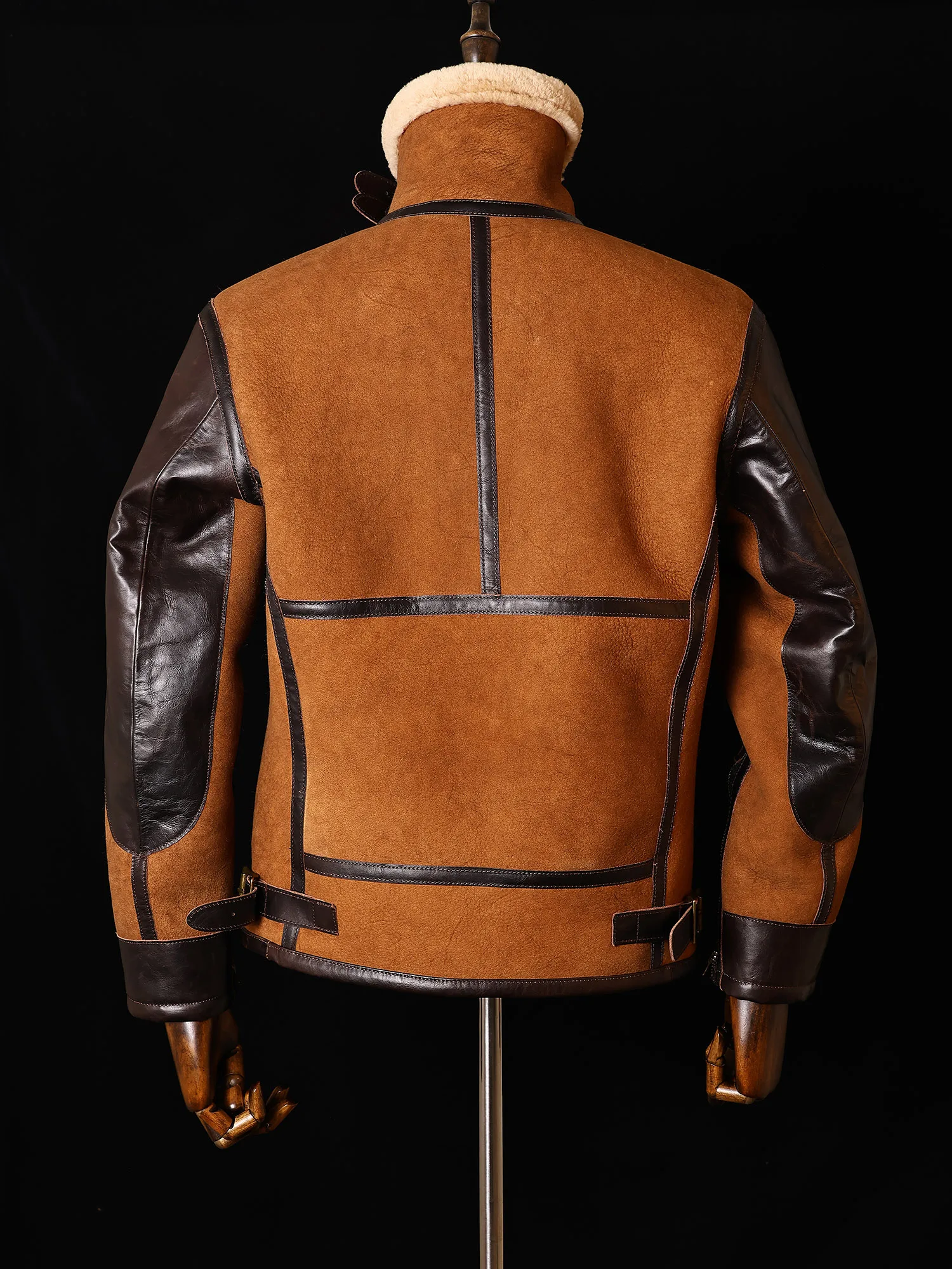 Tailor Brando Authentic Shearling American Vintage Classic B3 Genuine Leather Fur Bomber Jacket