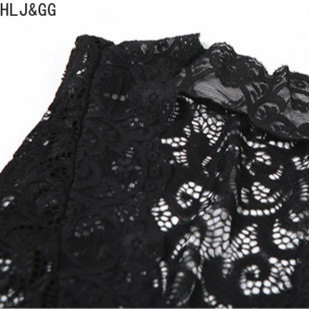 HLJ&GG Summer New Sexy Mesh See Through Bodycon Rompers Women Hollow Out Sleeveless Backless Jumpsuit Female Streetwear Overalls