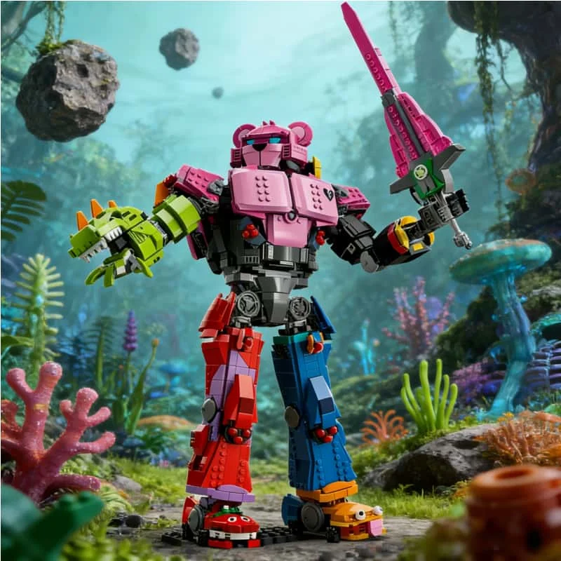 

Новый 2503 шт. Mecha Captain, модель строительного блока, сборка строительного блока робота, детская игрушка, подарочная коробка на день рождения